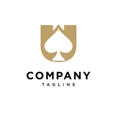 Letter U Ace Logo Icon Vector