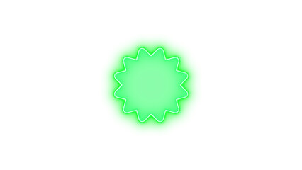 Certificate icon glowing neon on transparent background