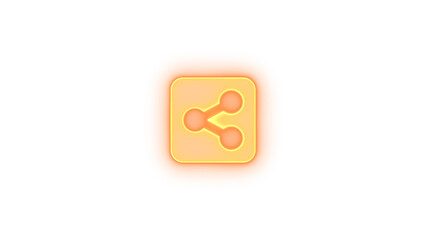 Chair icon glowing neon animation on transparent background