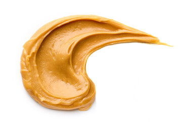 caramel smear on white background