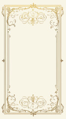 Elegant Luxury Vintage Ornate Frame Border Design for Invitations