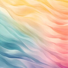 Abstract Wave: A vibrant and abstract artwork showcases a mesmerizing display of fluid, layered waves, each gracefully flowing with delicate hues of the rainbow.