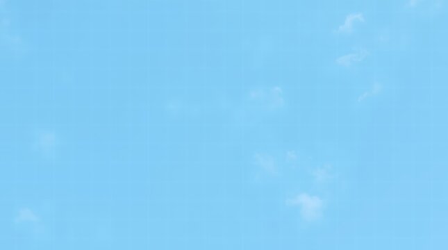 Clear blue sky with soft clouds on a gridded background