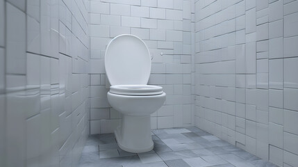 Modern Standard-size Water-Closet Set Against a Beautifully Designed Bathroom Decor