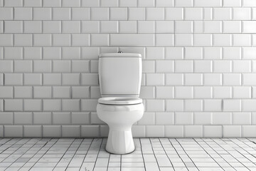 Modern Standard-size Water-Closet Set Against a Beautifully Designed Bathroom Decor