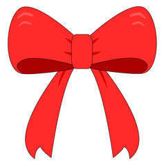 red ribbon bow