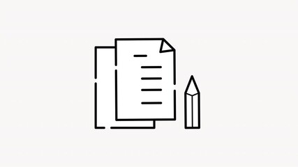 Paper and Pencil Motion Graphic