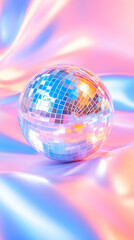 Disco Ball on Pastel Fabric