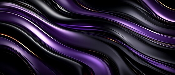 Obraz premium Abstract Purple and Black Flowing Design.