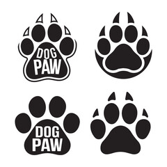 paw print icons on a white background