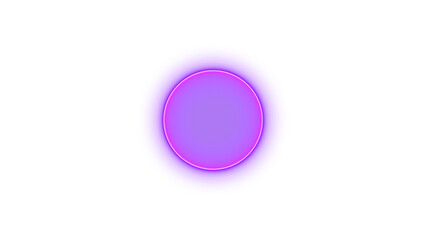 Obraz premium Circle icon glowing neon on black background