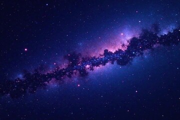 Celestial Night Sky with Twinkling Stars and Galaxy Background, cosmos, universe