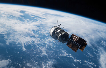 Stunning image of a satellite orbiting Earth capturing breathtaking views of our planet from space