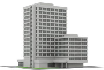 Modern Office Building Exterior Architectural Design Model High Rise Structure