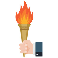 Torch icon vector illustration