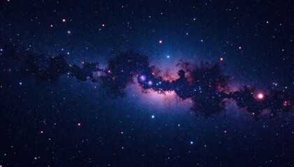 Cosmic night sky with twinkling stars and constellation patterns on a deep black background, darkness, constellations, celestial bodies