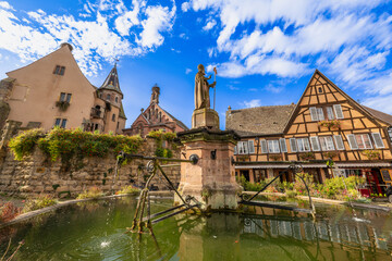 Fototapeta premium Eguisheim is a medieval village in France’s Alsace wine region, France