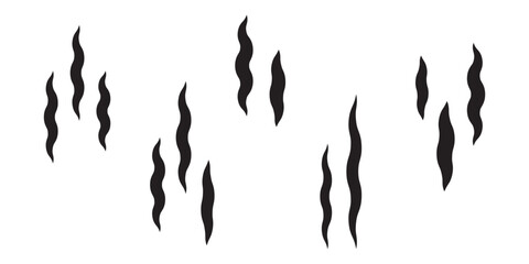 Hand drawn wind air flow icon. Free breath symbol. Fresh air flow sign. Doodle wind blow icons. Weather symbol. Climate design element. Vector illustration isolated on white background. EPS10