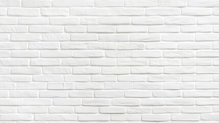 Obraz premium White brick wall texture with a smooth and clean appearance, ideal for backgrounds or architectural designs.