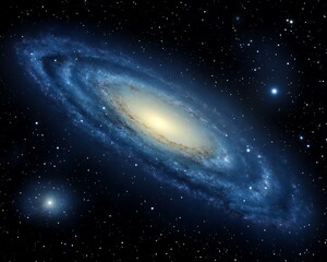 Fototapeta premium A spiral galaxy containing many stars and other celestial objects