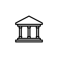 Bank icon logo design. Bank sign and symbol, museum, university