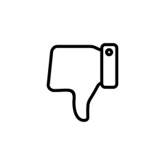 Dislike icon logo design. dislike sign and symbol. Hand with thumb down