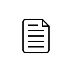 Document icon logo design. Paper sign and symbol. File Icon