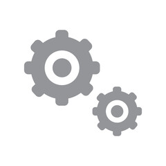 setting gear logo icon illustration flat