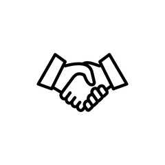 Handshake icon logo design. business handshake sign and symbol. contact agreement