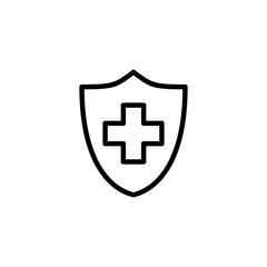 Health insurance icon logo design. Insurance health document sign and symbol