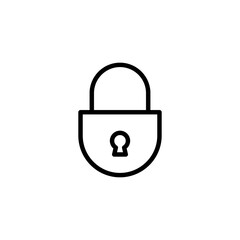 Lock icon logo design. Padlock sign and symbol. Encryption icon. Security symbol