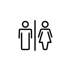 Toilet icon logo design. Girls and boys restrooms sign and symbol. bathroom sign. wc, lavatory