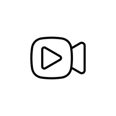 Video icon logo design. video camera sign and symbol. movie sign. cinema