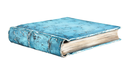 Antique Blue Book Aged Wisdom Mysterious Tales