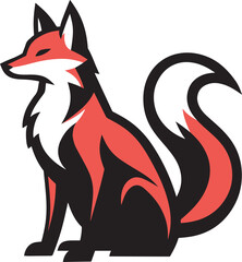 Orang fox logo vector illustration 