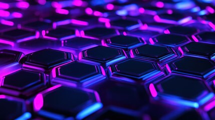 Obraz premium Abstract glowing hexagon pattern background