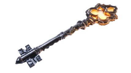 A glowing ornate key unlocks magical secrets mystery adventure