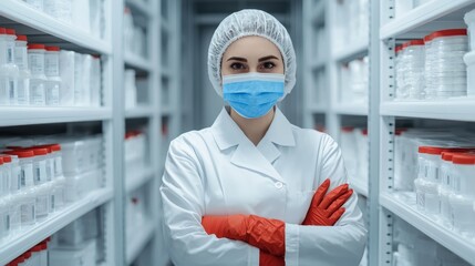 Analyzing Cold Storage Efficiency: Logistician Reviewing Reports on Tablet with Copy Space.