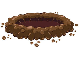 Desert hole icon vector��