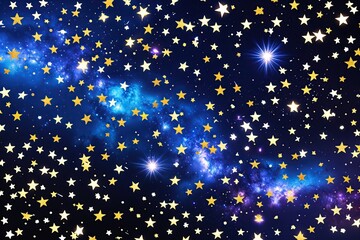 Fototapeta premium Cosmic Celebration with Twinkling Shooting Star Confetti and Celestial Background