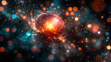 Glowing Sphere Abstract Background