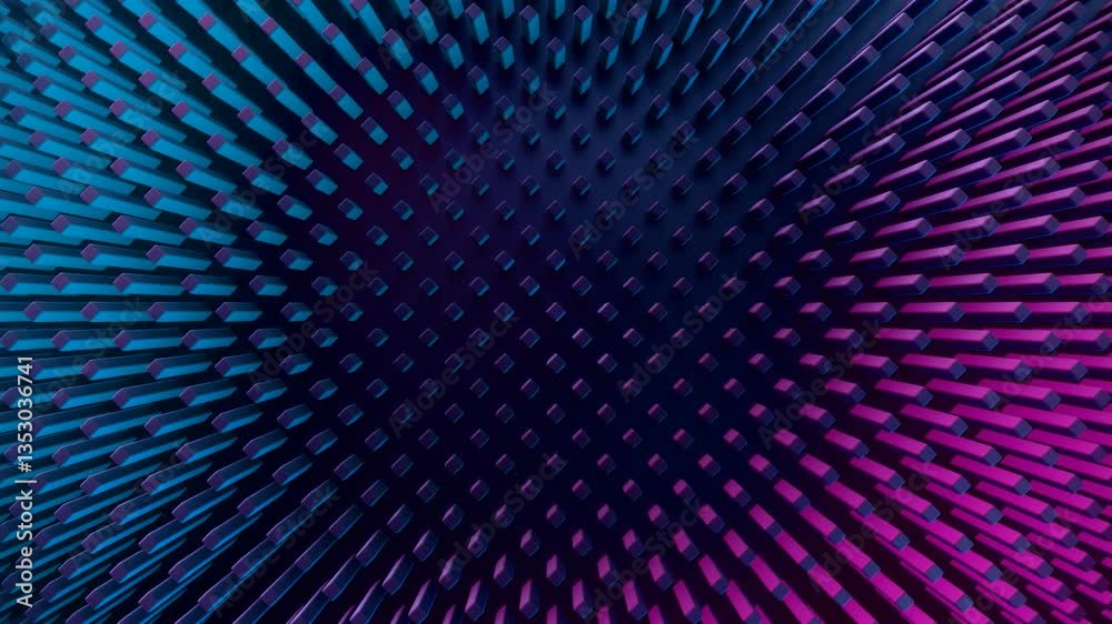 Poster abstract animated cubes background video, 4k seamless loop, 3d shapes backdrop wallpaper, copy space