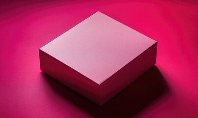 A pink box with a square shape