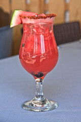 Watermelon Margarita, refreshing fresh watermelon margarita with chili powder, cold drink