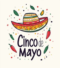 Hand Drawn Cinco de Mayo Celebration Art