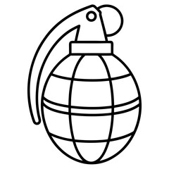 Grenade Line Art Drawing