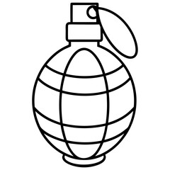 Grenade Line Art Drawing