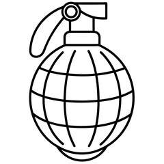 Grenade Line Art Drawing