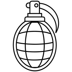 Grenade Line Art Drawing