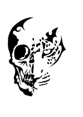 Tribal tete de mort leopards